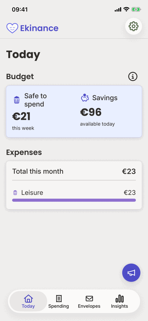 Insights shows the math. Today shows your week.